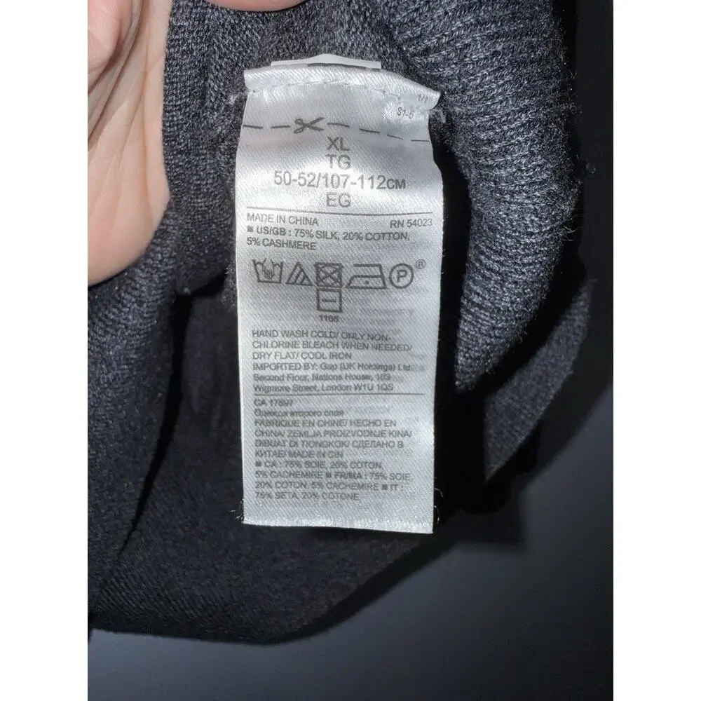 Banana Republic Men’s Sweater XL Pullover Cashmere Silk Blend V-Neck